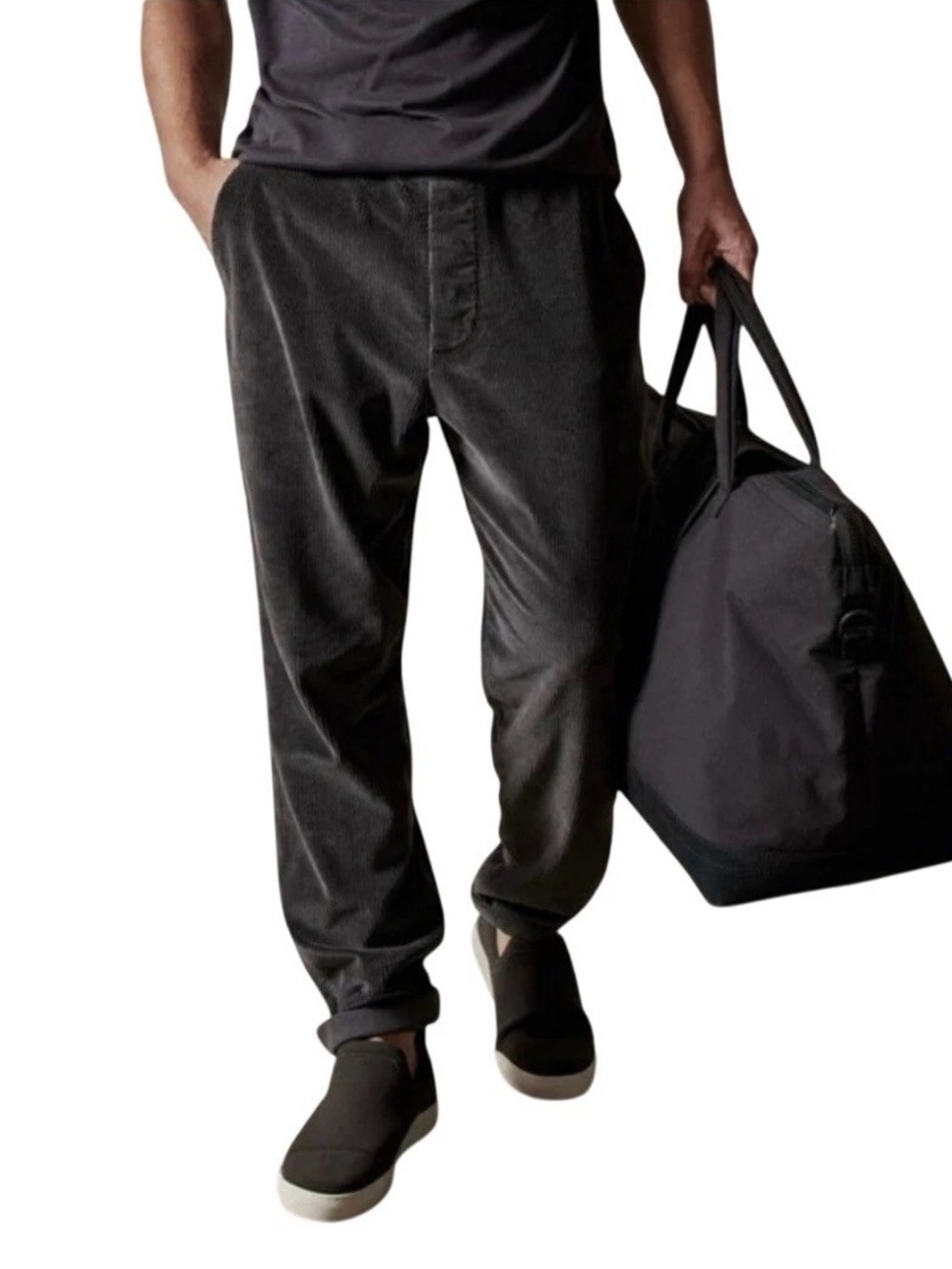 James Perse Jumbo Relaxed Fit Corduroy Drawstring Chino Pants
Magma Grey 3/L